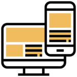icône illustrant le design d'un site web